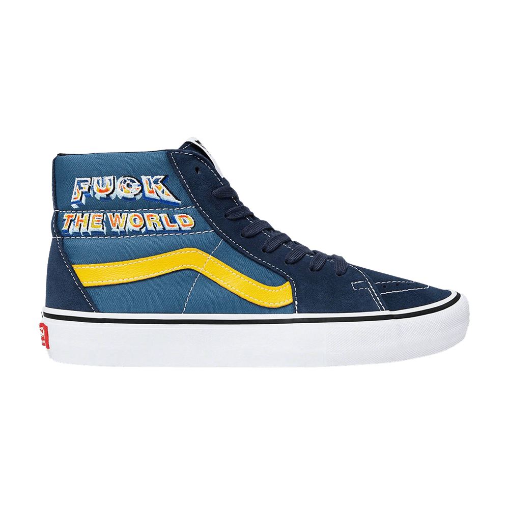 Кроссовки Vans Supreme x Sk8 Hi 'Fuck The World - Navy'