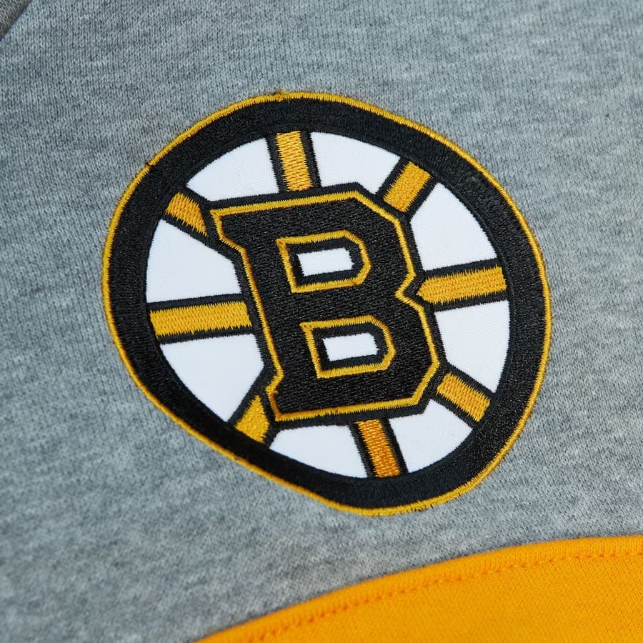 Худи Mitchell & Ness Black Gray Boston Bruins Head Coach Pullover Hoodie
