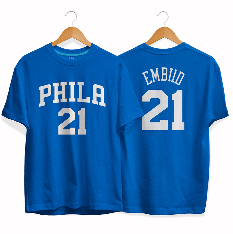 Футболка Philadelphia 76ers 21 Joel Embiid tee by slamdunk
