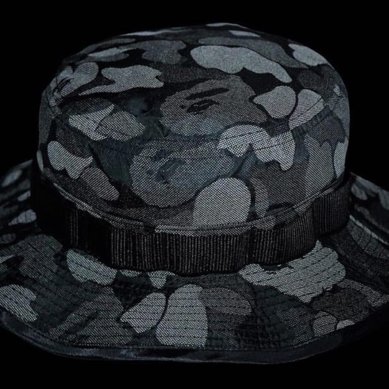 Панама BAPE ABC Dot Reflective Boonie Hat Black