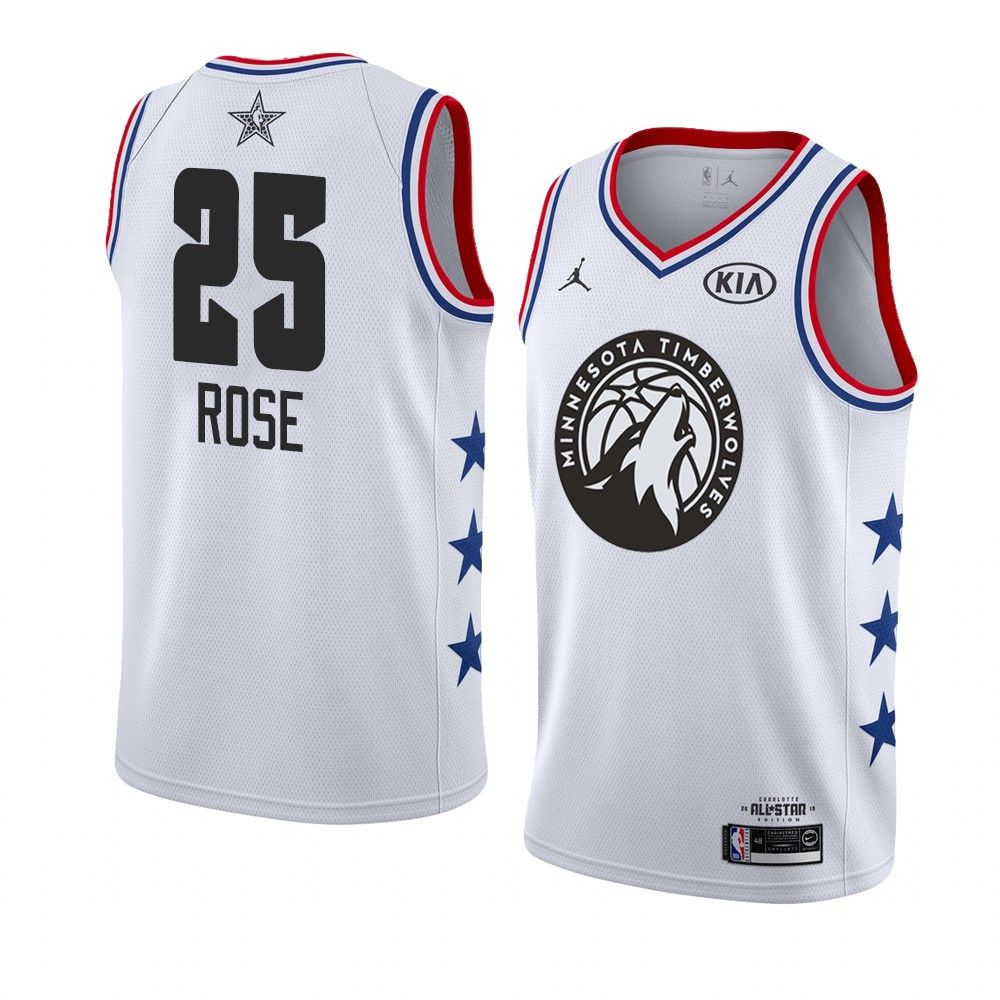 2019-NBA-All-Star-Timberwolves-Derrick-Rose-25-White-Swingman-Jersey
