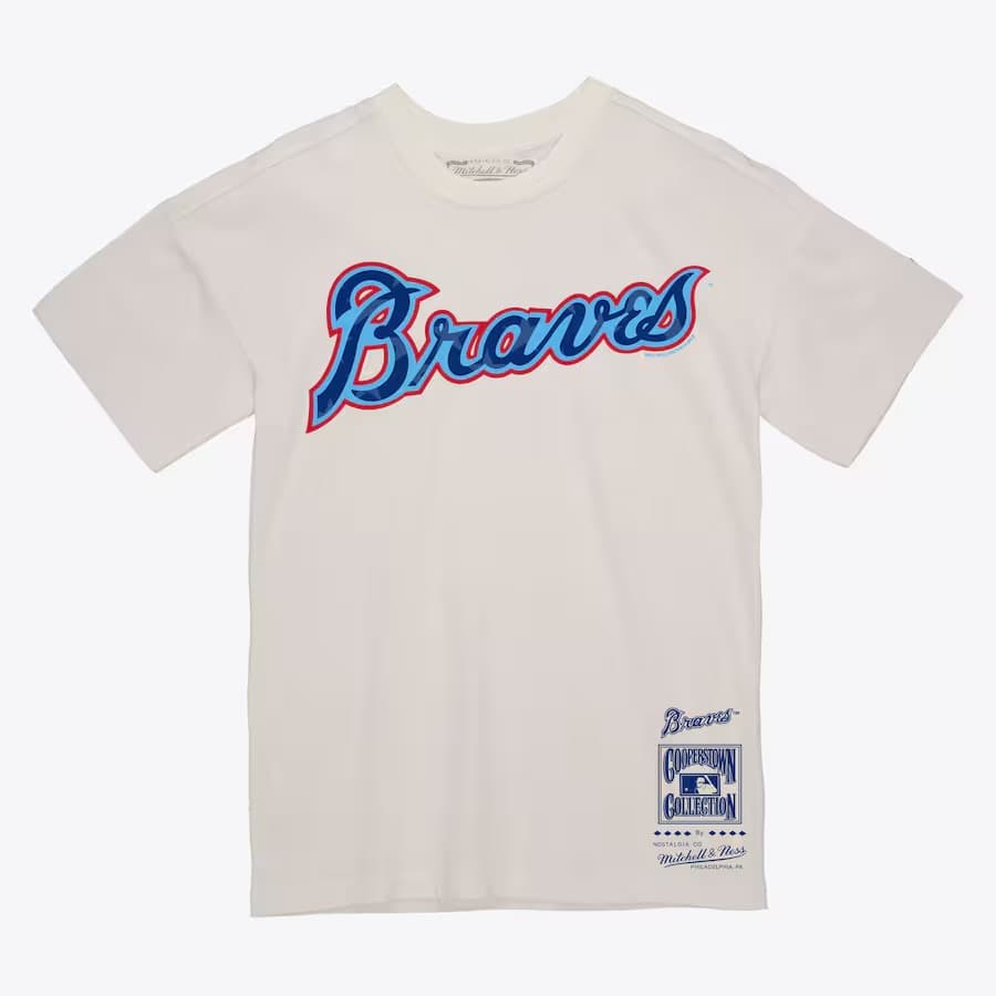 Футболка Mitchell & Ness Cream Atlanta Braves Freedom T-Shirt