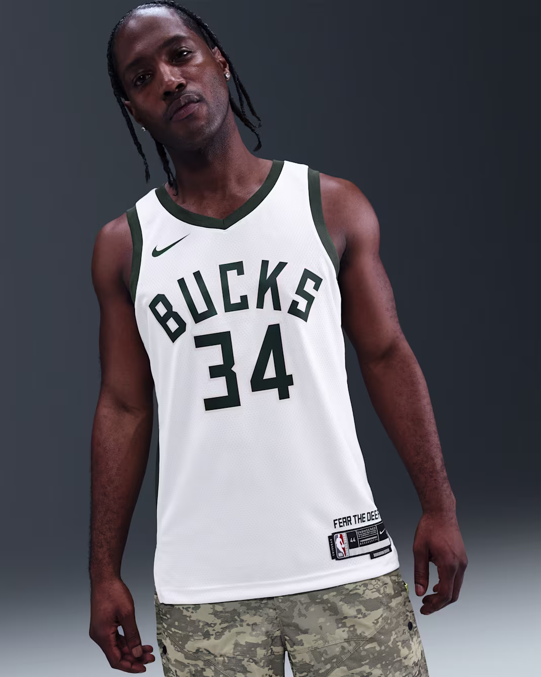 Баскетбольное джерси Nike NBA Giannis Antetokounmpo MIL 23-24 Association Edition Swingman