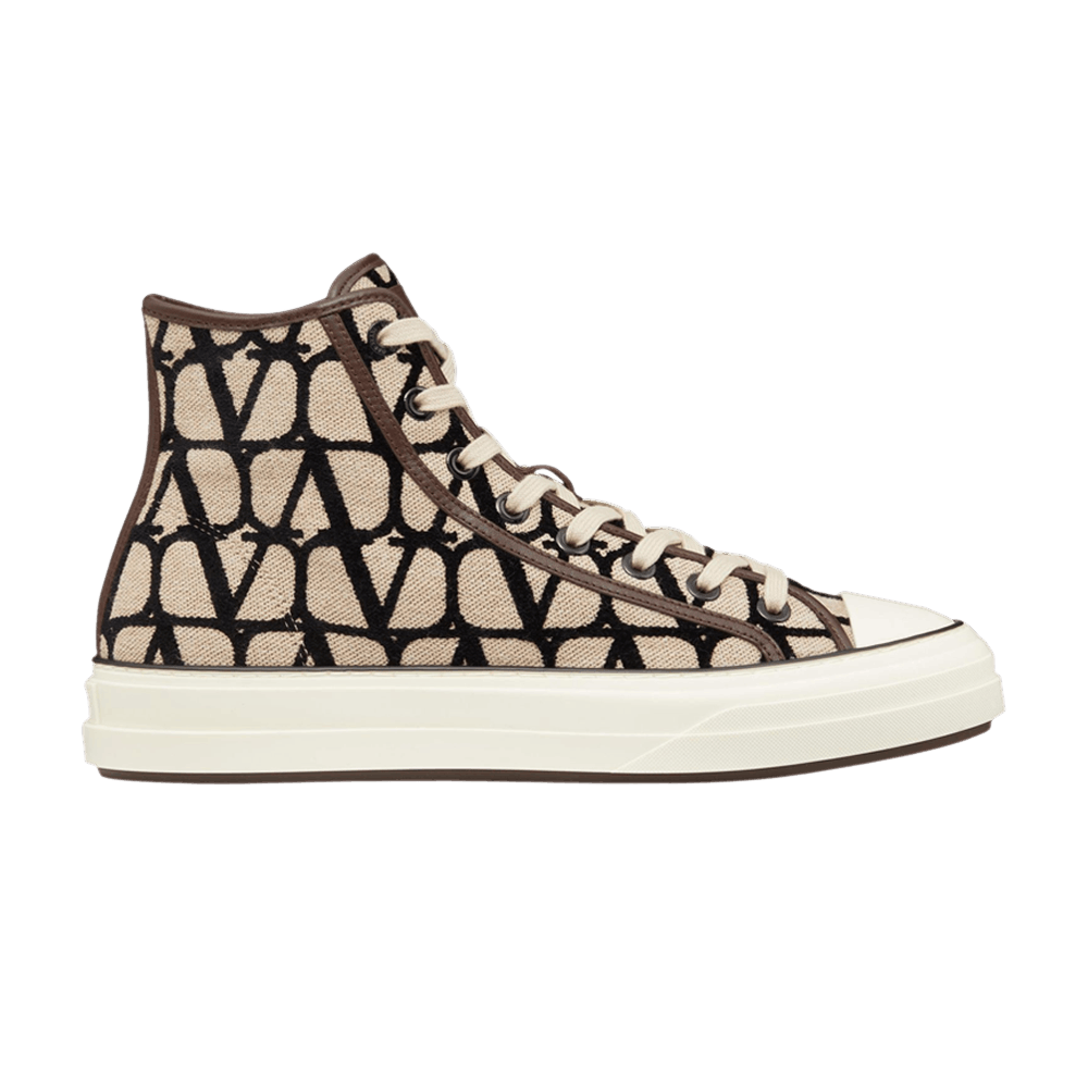 Кроссовки Valentino Toile Iconographe High 'Beige'