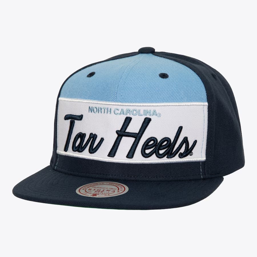 Бейсболка Mitchell & Ness Navy North Carolina Tar Heels Retro Sport Vintage Snapback Hat