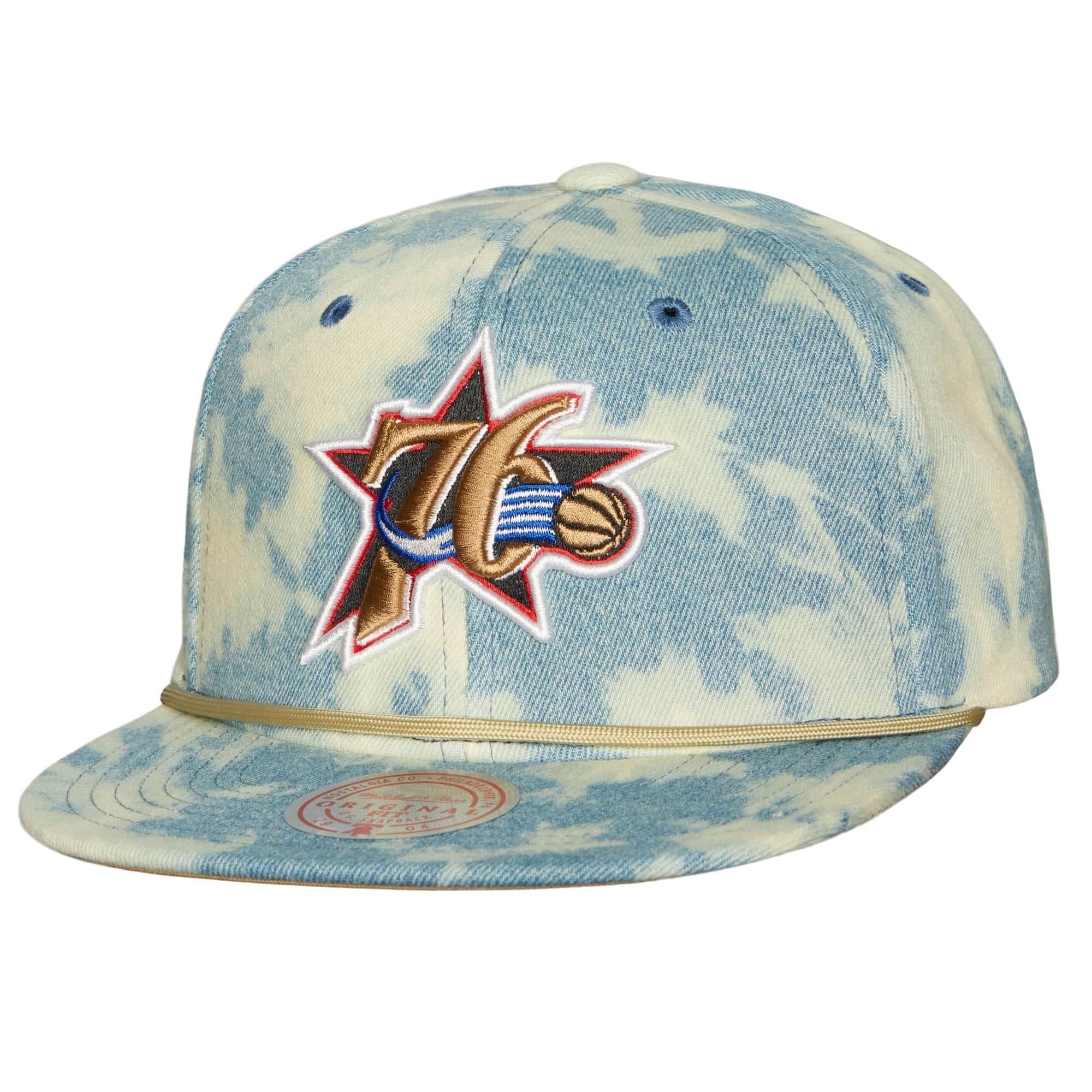Бейсболка Mitchell & Ness Acid Wash Snapback HWC Philadelphia 76ers