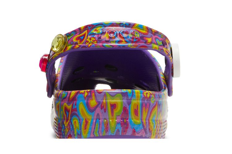 Кроссовки Crocs Lisa Frank x Classic Clog 'Neon Purple Multi Hearts'