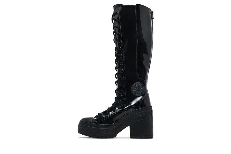 Кроссовки Converse Wmns Chuck 70 De Luxe Heel XX Platform High 'Triple Black Patent'
