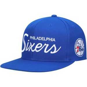 Mens-Mitchell-Ness-Royal-Philadelphia-76ers-Hardwood-Classics-Vintage-Script-Snapback-Hat-300x300