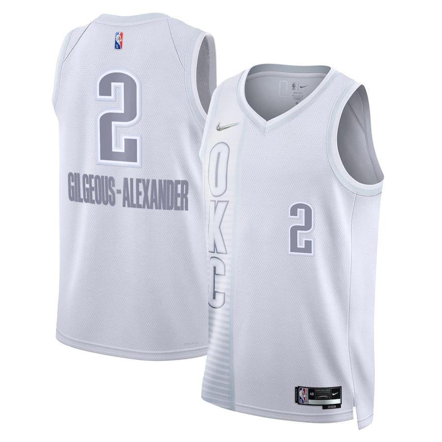 Баскетбольная джерси 2021-22 Oklahoma City Thunder #2 Shai Gilgeous-Alexander City Edition Swingman Jersey