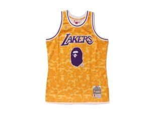 Bape-x-Mitchell-Ness-Lakers-ABC-Basketball-Swingman-Jersey-Yellow-300x225