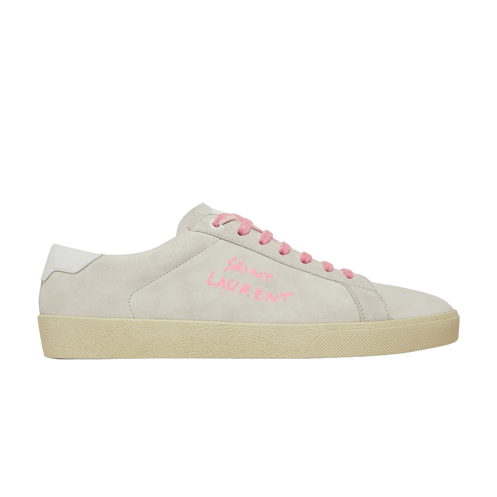 Krossovki-Saint-Laurent-SL-06-Signature-Court-Suede-White-Pink