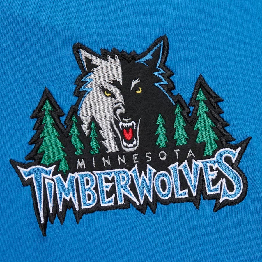 Футболка Mitchell & Ness Blue Minnesota Timberwolves Team OG 3.0 Vintage T-Shirt