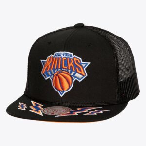 Mitchell-Ness-Black-New-York-Knicks-Recharge-Trucker-Snapback-Hat-300x300