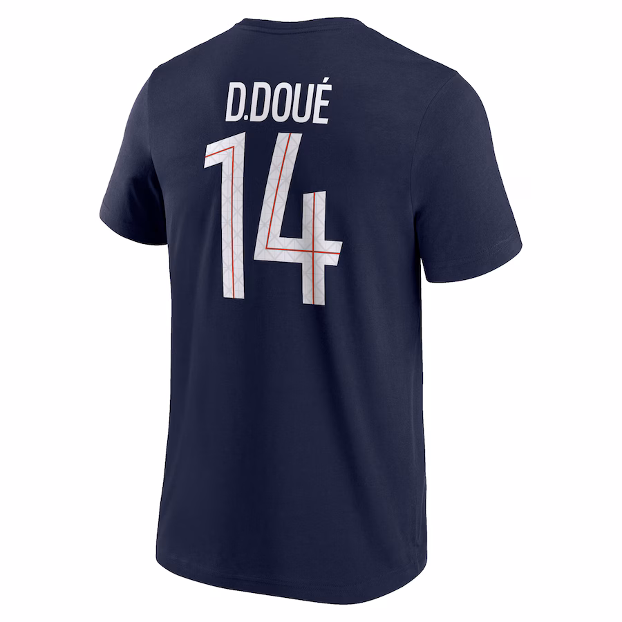 Футбольное джерси PSG Nike D.Doué 14 Graphic T-Shirt - Navy - Mens