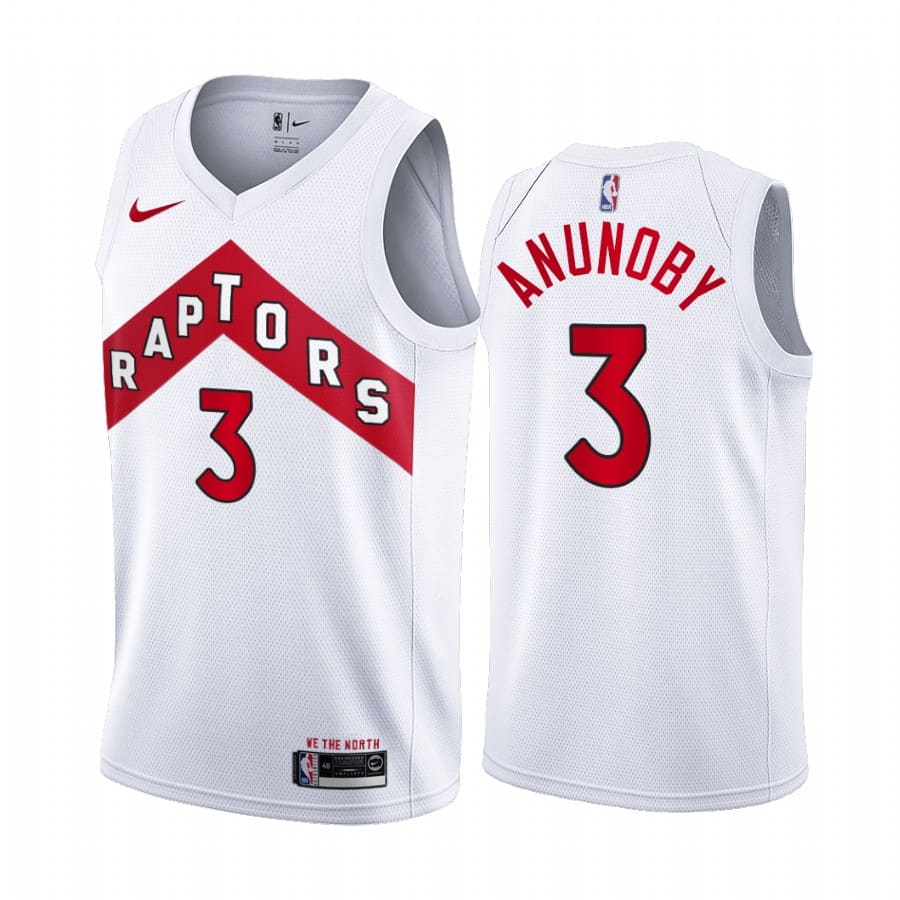 Баскетбольная джерси 2020-21 Toronto Raptors #3 OG Anunoby Association Edition White Swingman Jersey