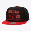 Mitchell-Ness-Black-Chicago-Bulls-1991-NBA-Finals-Champions-Flipside-Snapback-Hat-100x100