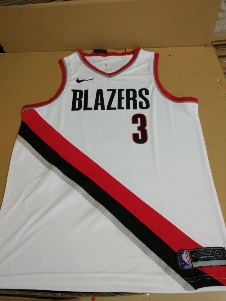 Баскетбольная джерси 2017-18 CJ McCollum Portland Trail Blazers #3 Association White