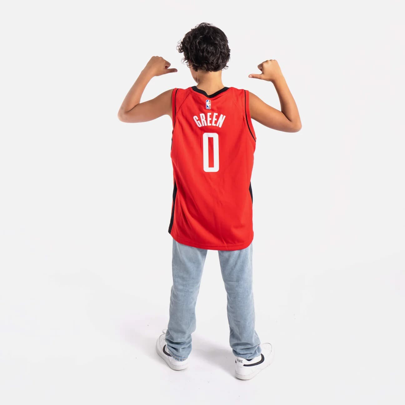 Баскетбольная джерси 2022-23 Houston Rockets Jalen Green #4 Youth Swingman Icon Edition Red Jersey