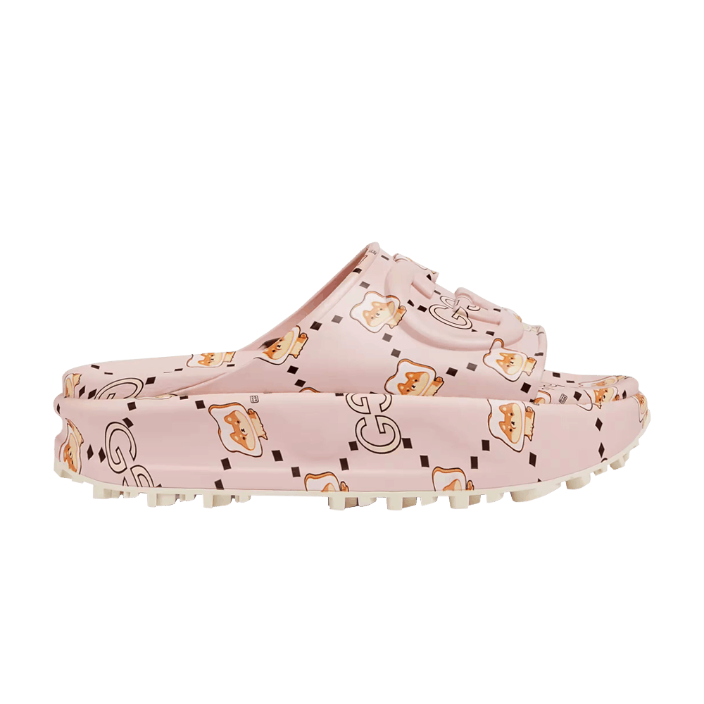 Сандалии Pikarar x Gucci Wmns Slide Sandal 'GG Animal Print - Light Pink'