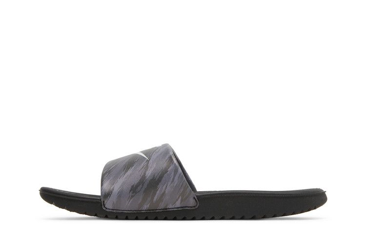 Кроссовки Nike Kawa SE Slide GS 'Black Pure Platinum Camo'