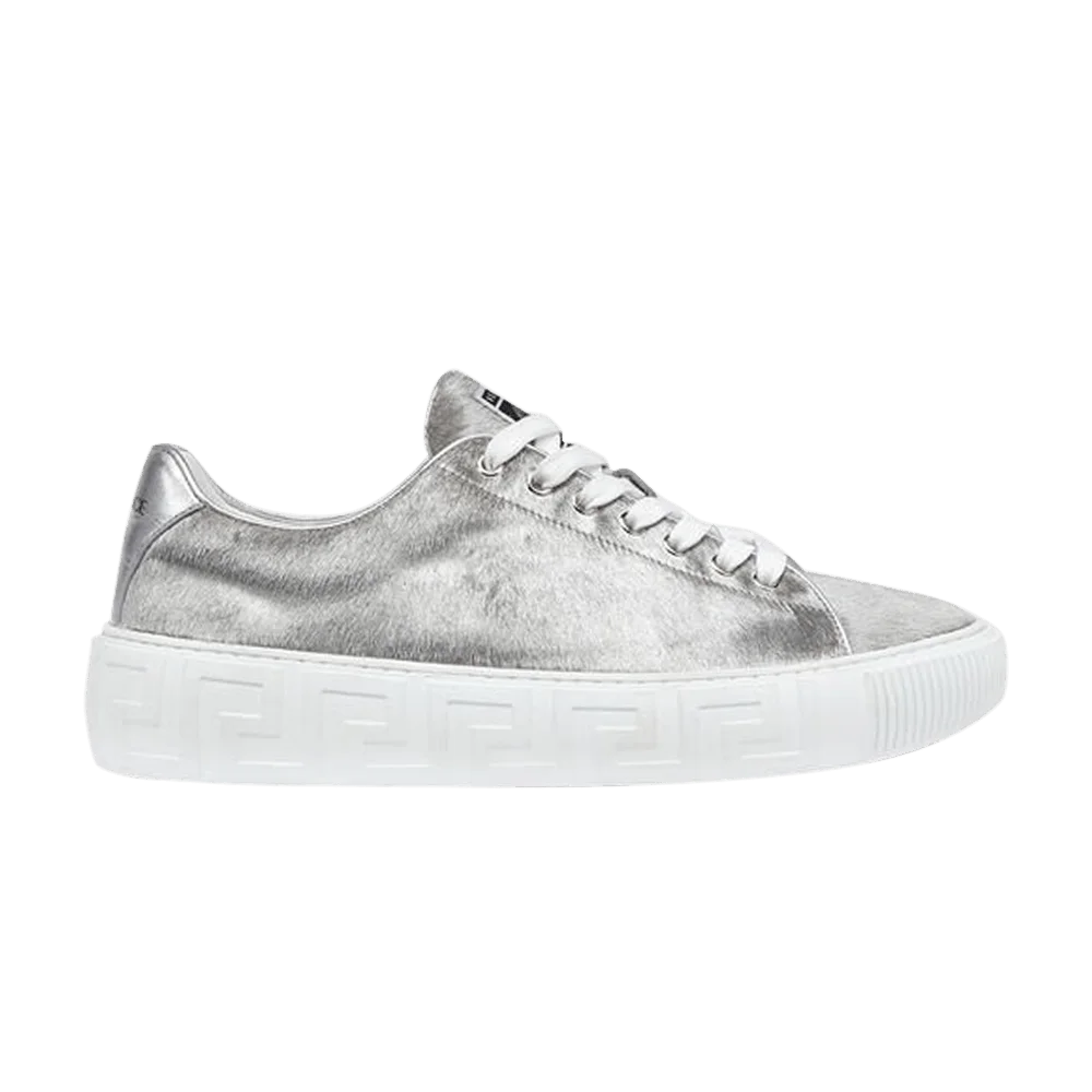 Krossovki-Versace-Greca-Sneaker-Argento-Pony-Hair