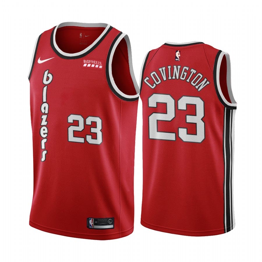 Баскетбольная джерси 2020-21 Portland Trail Blazers #23 Robert Covington Classic Edition Red Swingman Jersey
