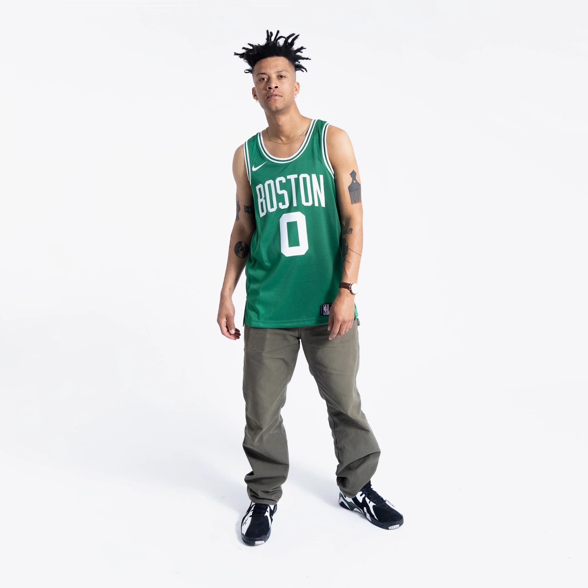 Баскетбольная джерси 2023-24 Boston Celtics Jayson Tatum #0 Swingman Icon Edition Green Jersey