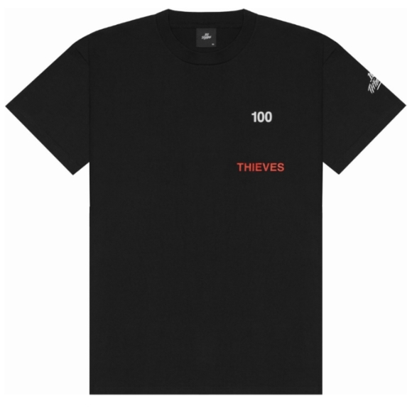 Футболка 100 Thieves Numbers T-shirt Black