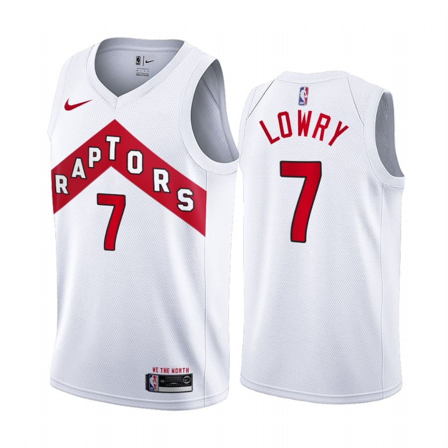 Баскетбольная джерси 2020-21 Toronto Raptors #7 Kyle Lowry Association Edition White Swingman Jersey