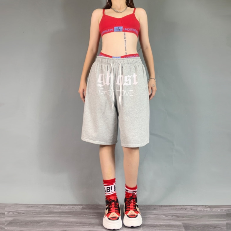 2021-Ghost-Love-Hip-hop-Shorts-Red-Grey-11