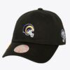 Mitchell-Ness-Black-Los-Angeles-Rams-Team-Helmet-Strapback-Hat-100x100