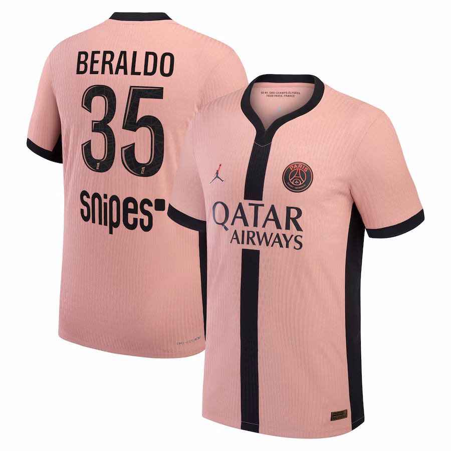 Футбольное джерси PSG Jordan Third Dri-FIT ADV Match Shirt 2024-25 Beraldo 35