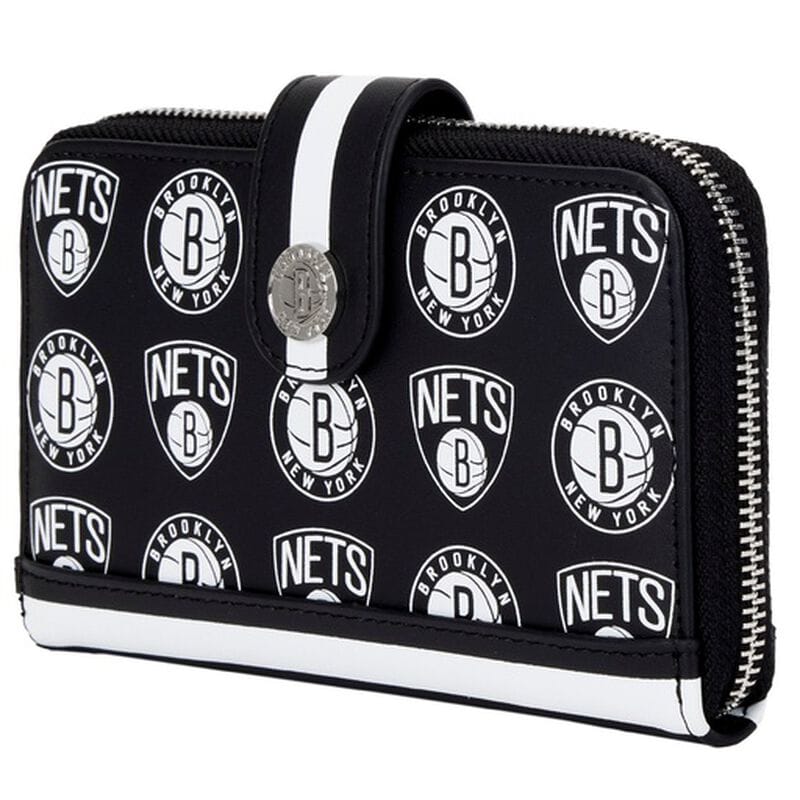 Кошелёк NBA Brooklyn Nets Logo Zip Around Wallet