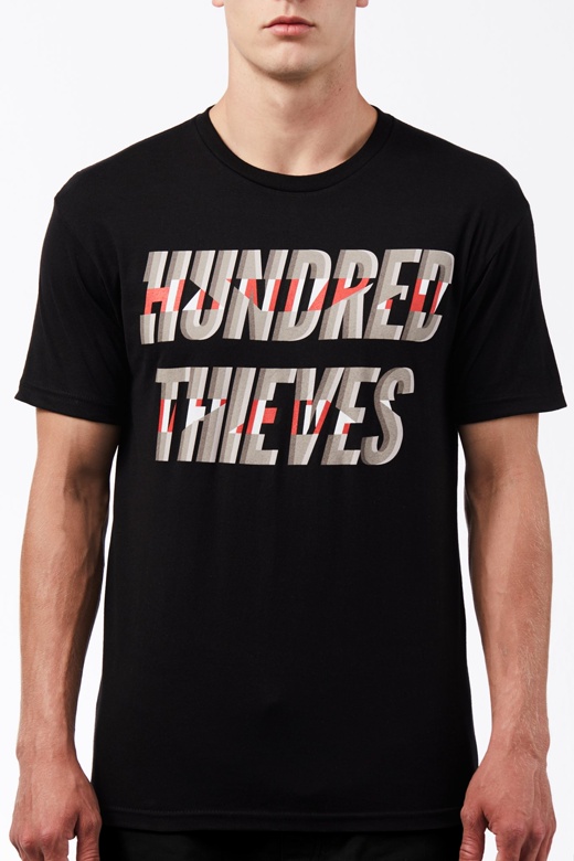 Футболка 100 Thieves Glitch Tee Black