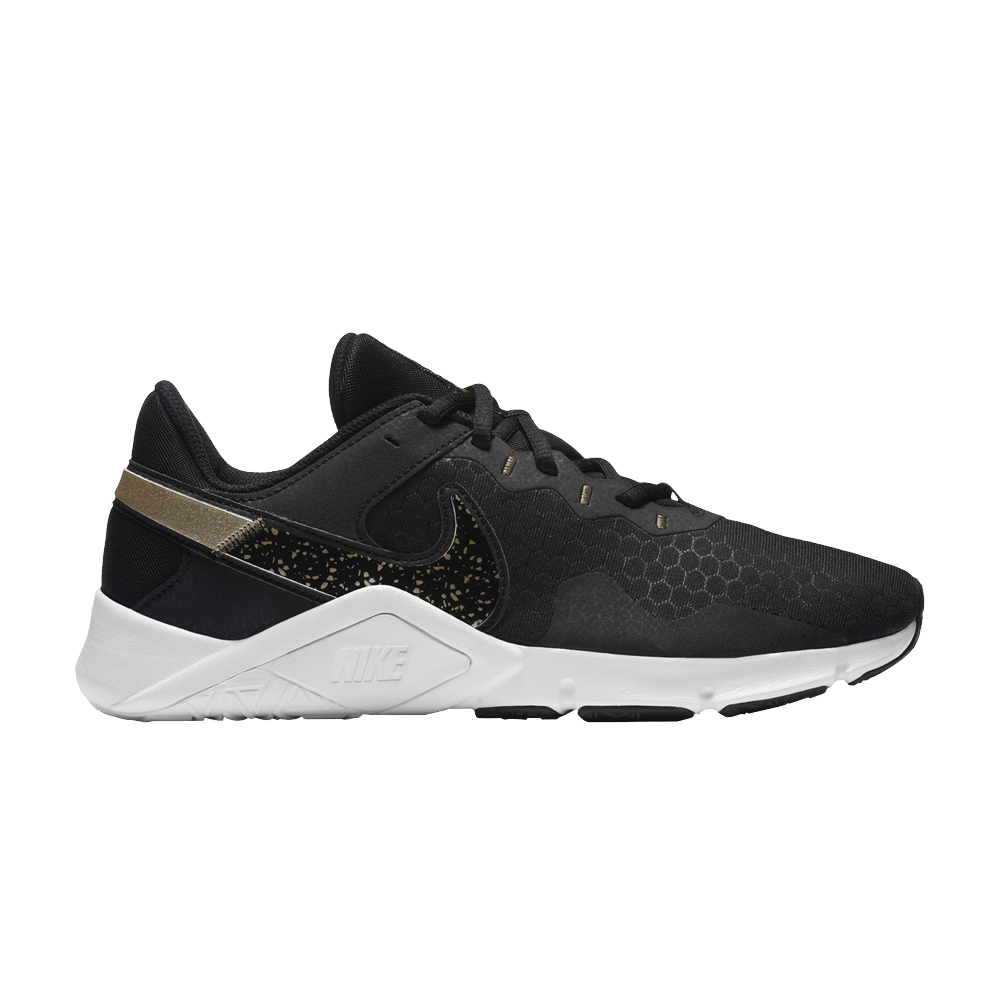 Кроссовки Nike Wmns Legend Essential 2 Premium 'Black Metallic Gold Grain'