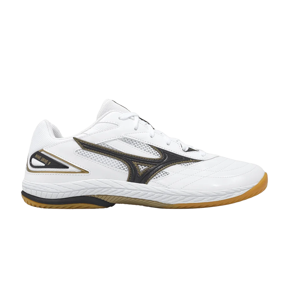 Кроссовки Mizuno Wave Drive 9 'White Black Gold'