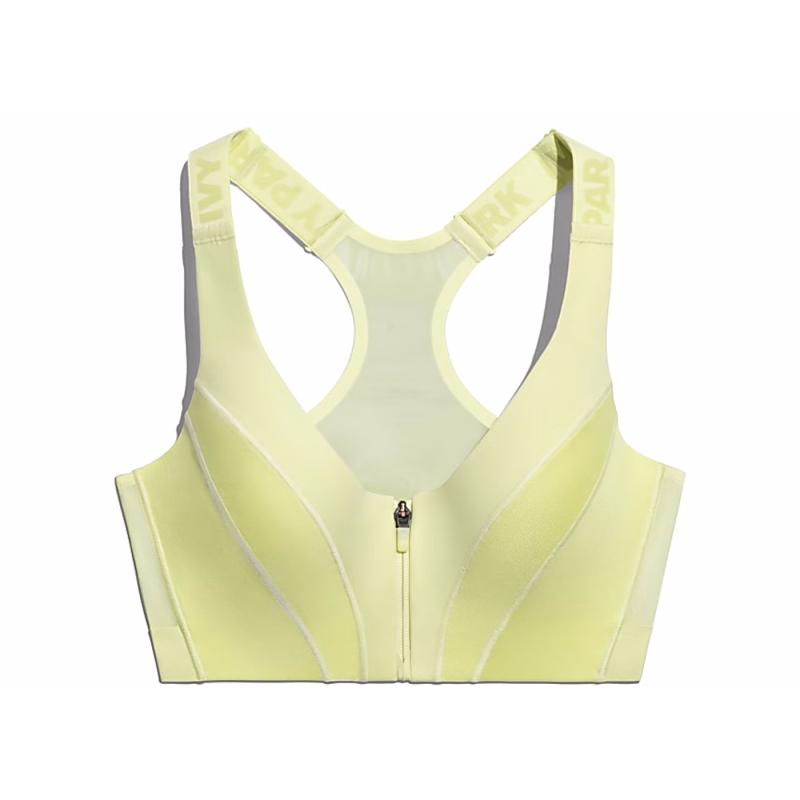 Спортивный топ adidas Ivy Park Medium Support Zip Bra (Plus Size) Yellow Tint
