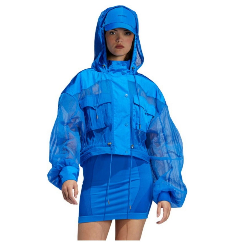 Удлинённый тренч adidas Ivy Park Cover-Up Jacket Glory Blue/Glow Blue