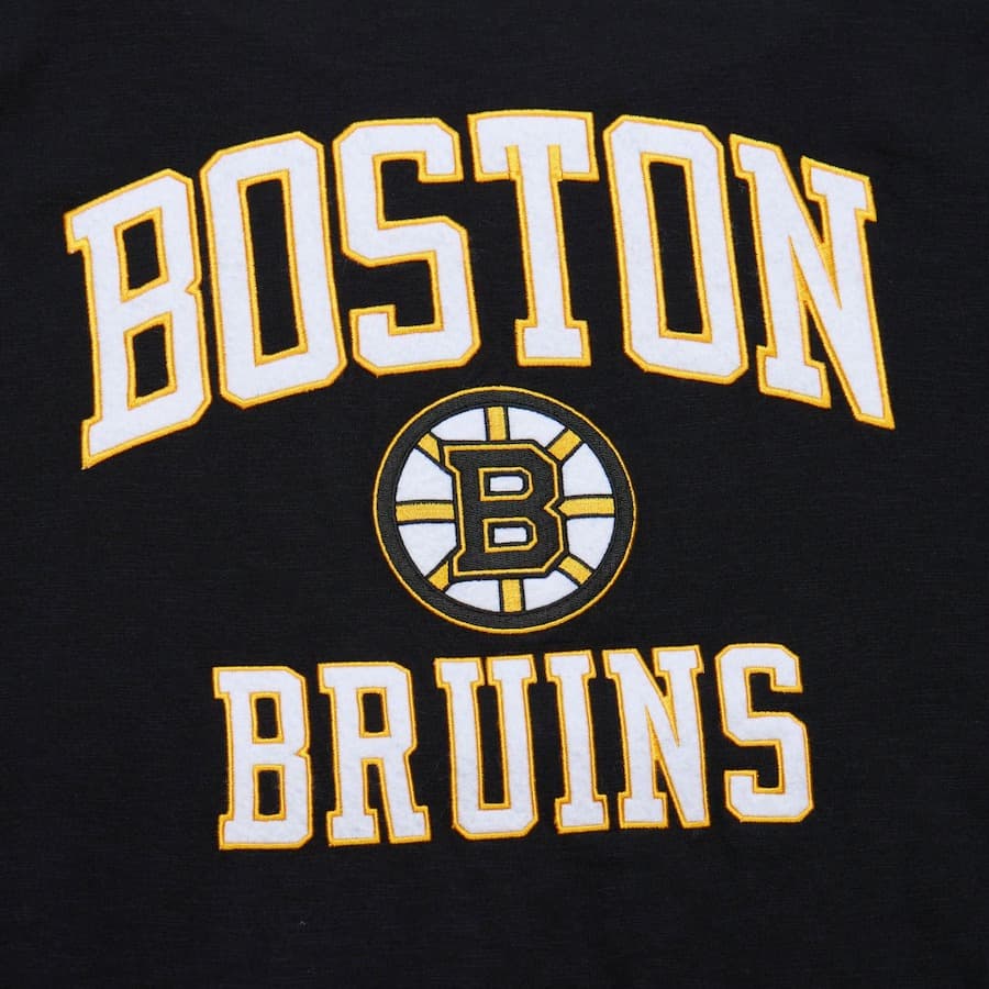 Футболка Mitchell & Ness Black White Boston Bruins Legendary Slub T-Shirt