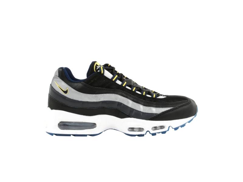 Кроссовки Nike Air Max 95 Black Midnight Navy Chrome Yellow