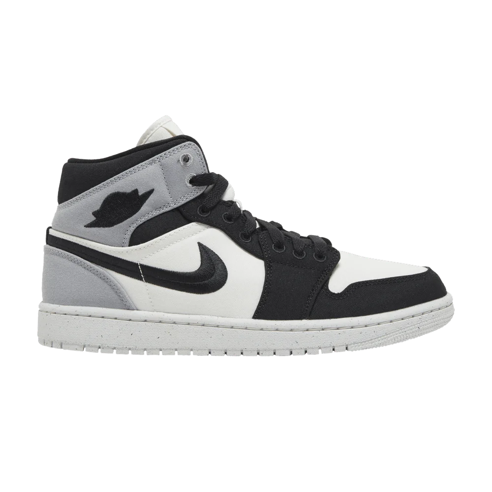 Wmns Air Jordan 1 Mid SE 'Light Steel Grey Canvas'