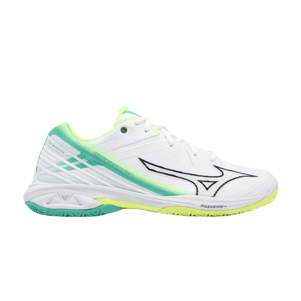 Krossovki-Mizuno-Wave-Claw-3-Wide-White-Neo-Lime