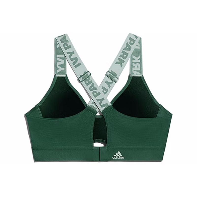 Спортивный топ adidas Ivy Park Cutout Medium Support Bra (Plus Size) Dark Green