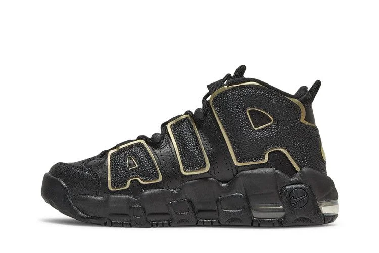Кроссовки Nike Air More Uptempo GS 'Black Metallic Gold Star'