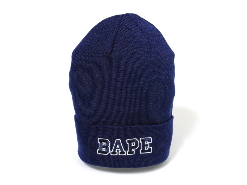 Шапка BAPE Ape Head One Point Beanie Navy