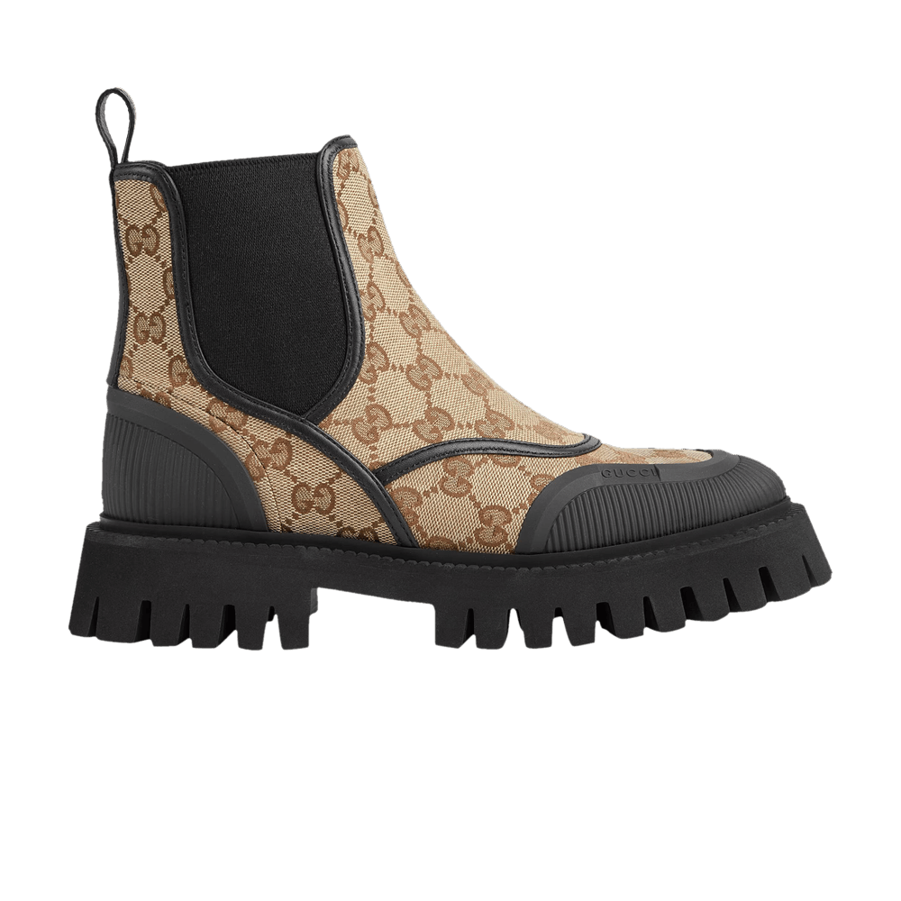 Кроссовки Gucci Wmns Ankle Boot 'GG Canvas - Beige Ebony'