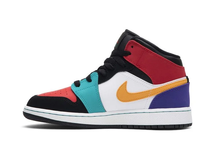 Кроссовки Air Jordan 1 Mid GS 'Multi-Color'