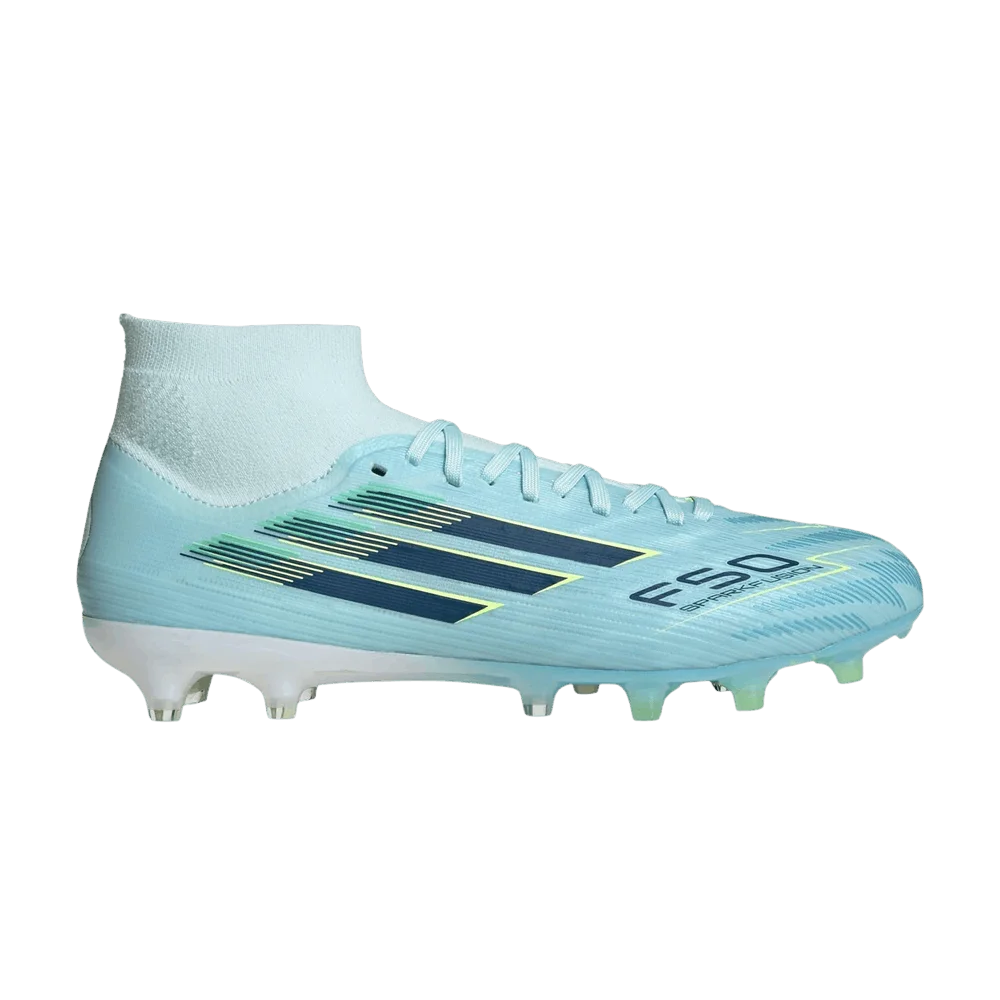 Кроссовки adidas Wmns F50 Sparkfusion Pro Mid FG AG 'Almost Blue Dusky Petrol Hi-Res Yellow'