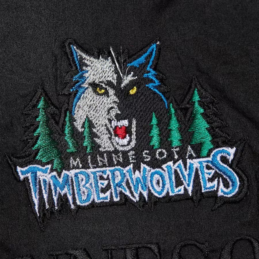 Анорак Mitchell & Ness Black Minnesota Timberwolves Team OG 3.0 Anorak Quarter-Zip Jacket